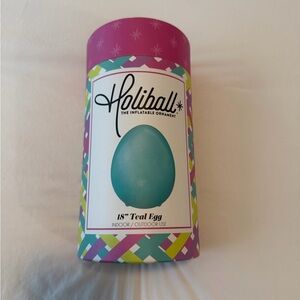 Holiball - Teal Egg Inflatable Ornament